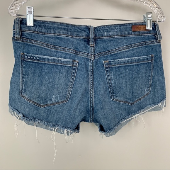 Blank NYC The Fulton Distressed High Rise Jean Shorts Size 28 - Picture 2 of 4